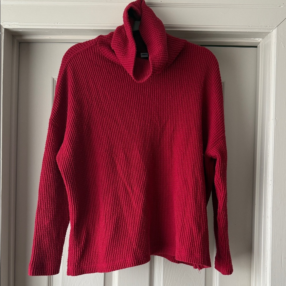 Old Navy Women's Red Cowl Neck Sweater